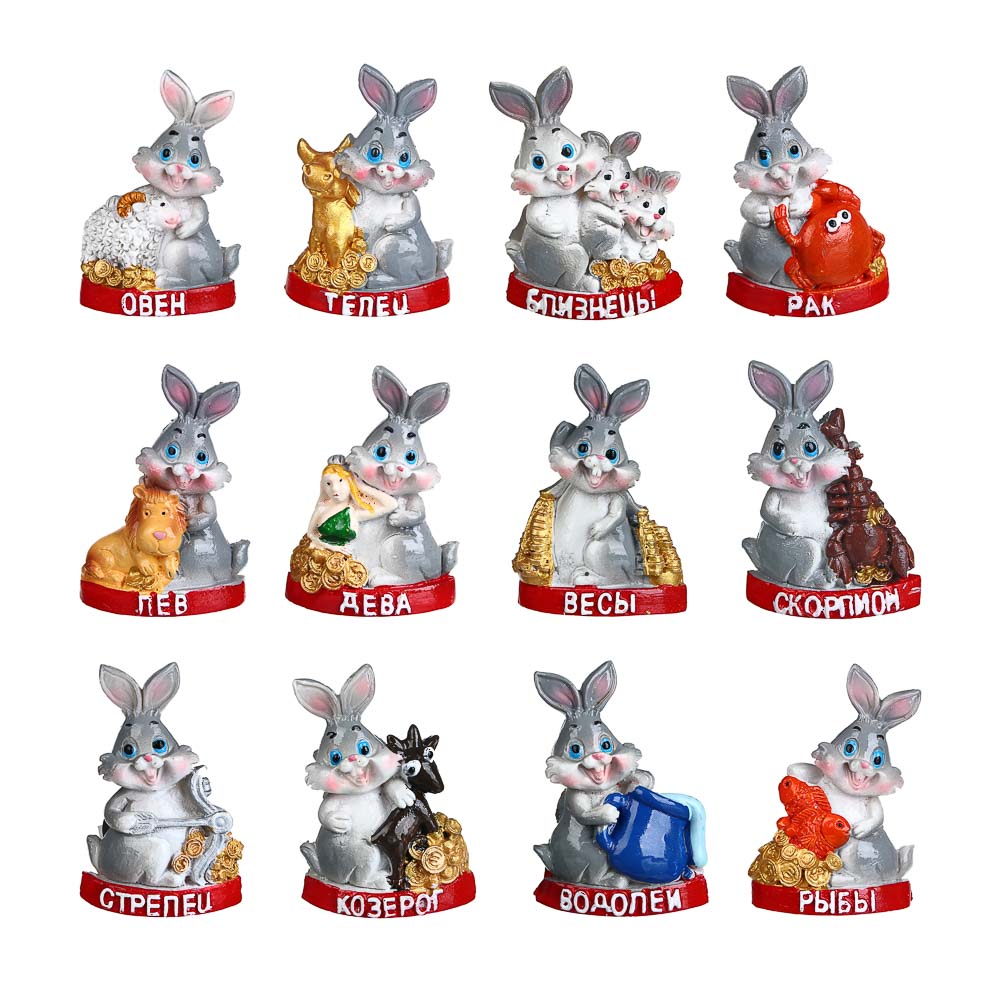 СНОУ БУМ Магнит Символ Года, 6 см, полистоун, 12 дизайнов, арт.№ 359-860