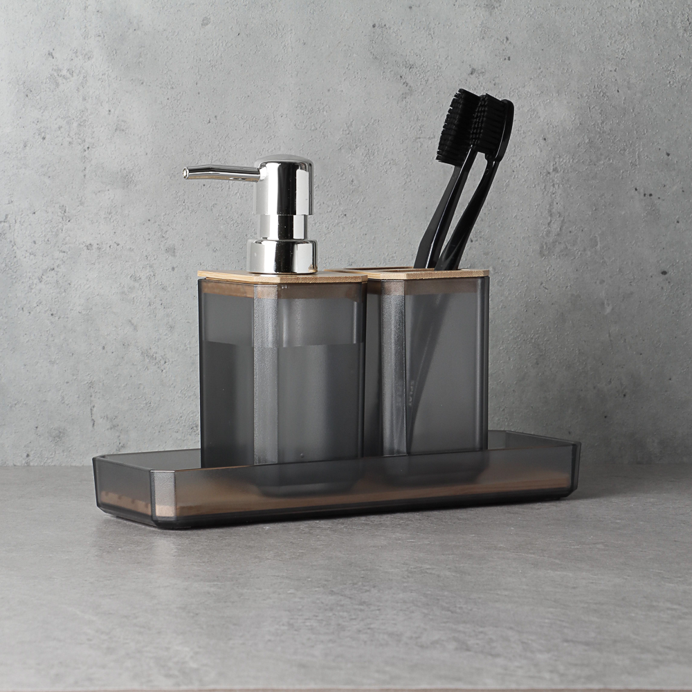 VETTA Дозатор для жидкого мыла "Токио", полистирол, бамбук, арт.№ 463-305