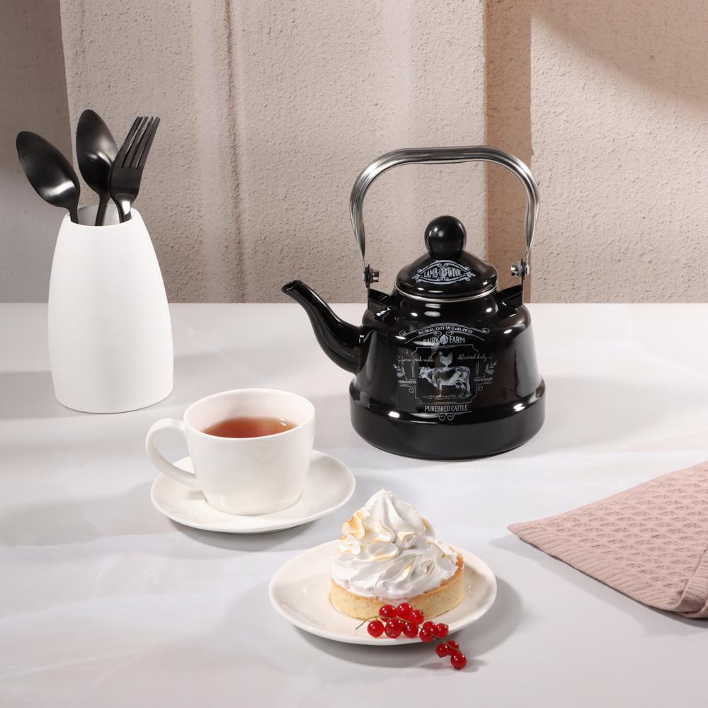 VETTA Ранчо Чайник эмалированный 1,1 л, 3 дизайна, индукция, арт.№ 894-484