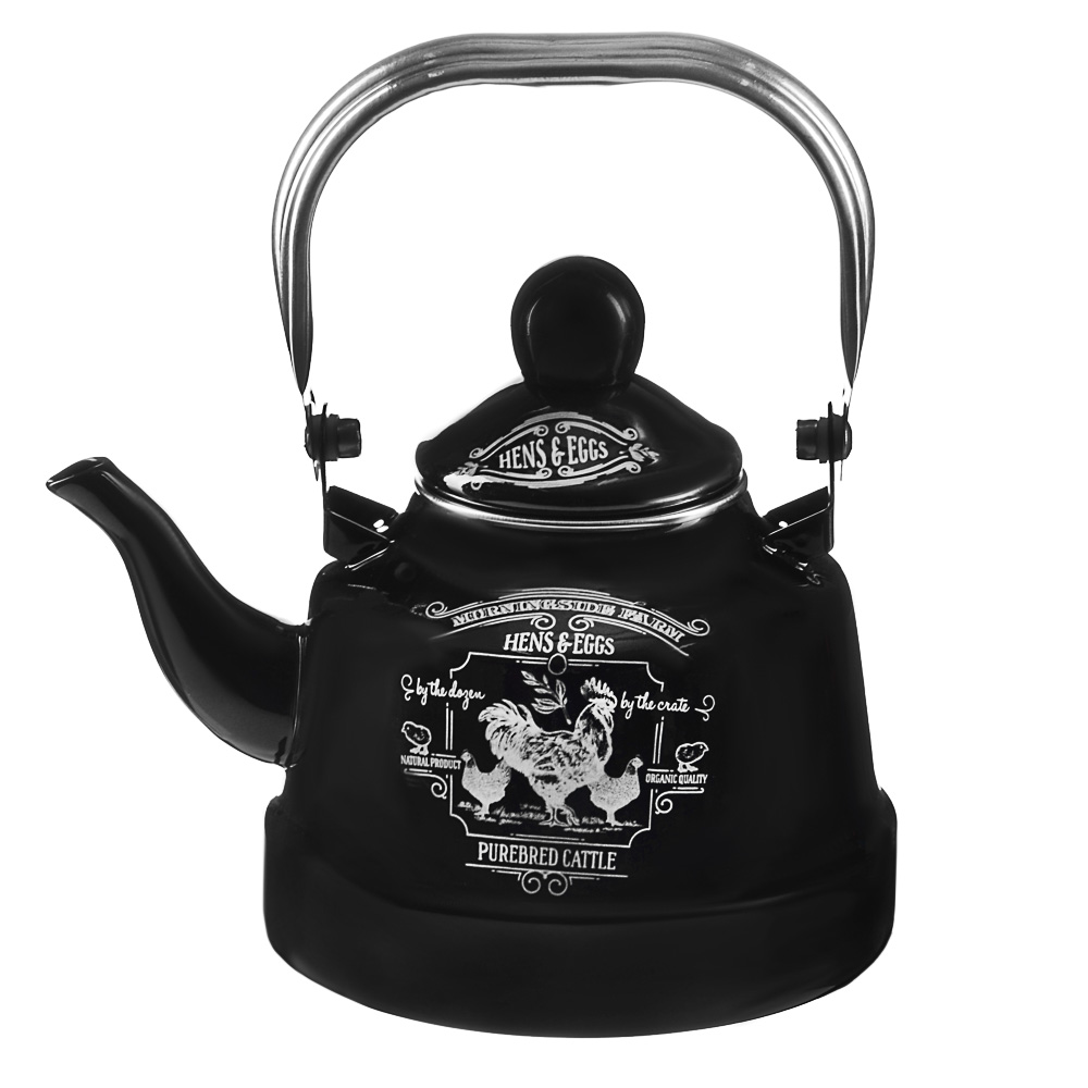 VETTA Ранчо Чайник эмалированный 1,1 л, 3 дизайна, индукция, арт.№ 894-484