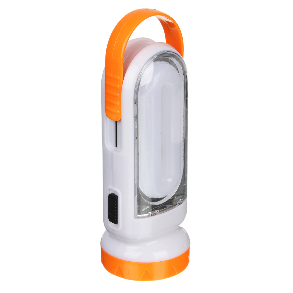 Фонарь 2-в-1 тм ЕРМАК, аккумуляторный, 17+0,5Вт LED, шнур 220В, солнечн.батарея, пластик, 14,5x5,5см, арт.№ 198-094