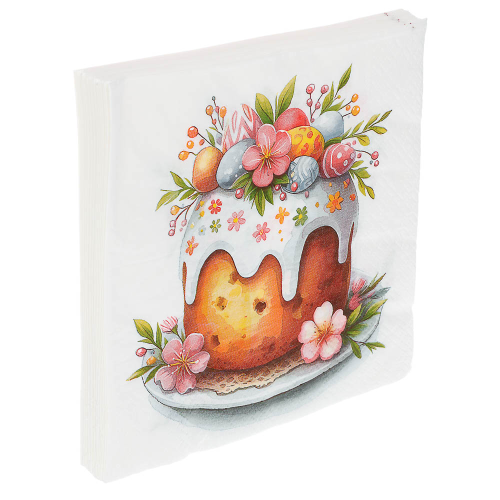 Салфетки бумажные Пасха ассорти, 2 слоя, 33х33см, арт.№ 912-037