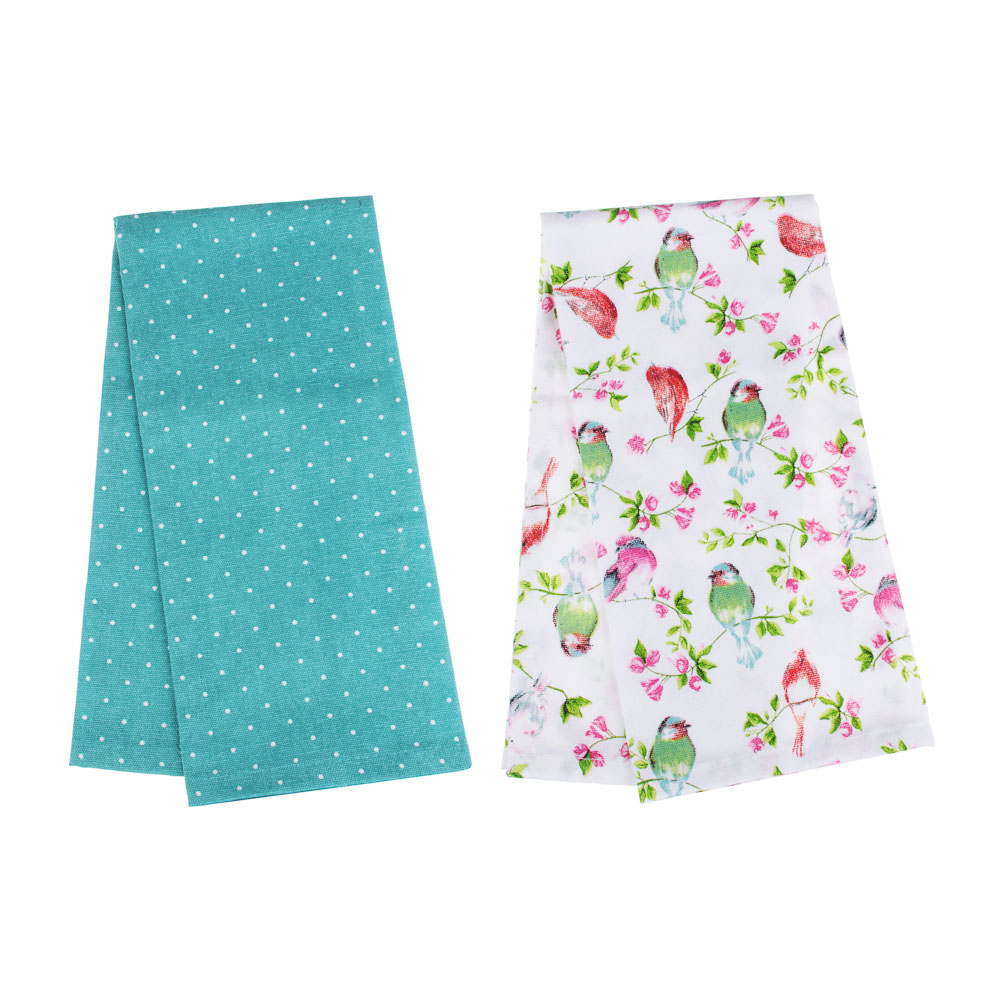 PROVANCE Мятный Латте Комплект полотенец кухонных 2шт, 100% хлопок, 40х60см, 6 дизайнов, арт.№ 488-045