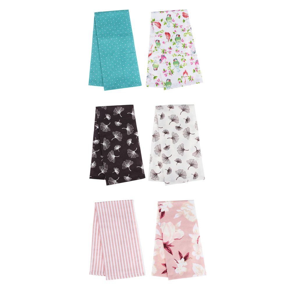 PROVANCE Мятный Латте Комплект полотенец кухонных 2шт, 100% хлопок, 40х60см, 6 дизайнов, арт.№ 488-045