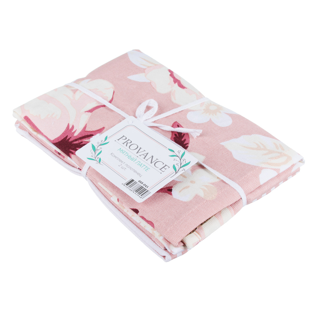 PROVANCE Мятный Латте Комплект полотенец кухонных 2шт, 100% хлопок, 40х60см, 6 дизайнов, арт.№ 488-045