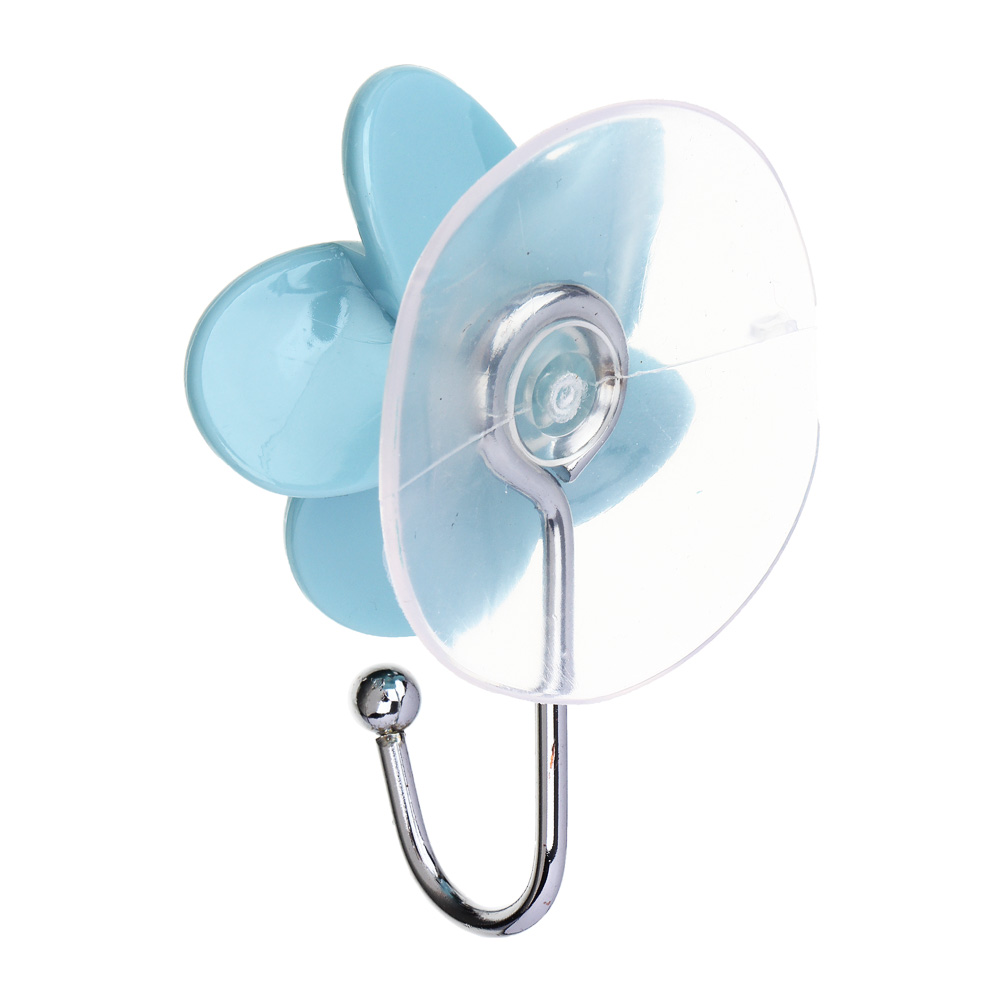 VETTA Набор держателей-крючков со стразой для полотенец на присоске, 2шт, ПВХ, 5,5x7,5см, 2 цвета, арт.№ 463-182