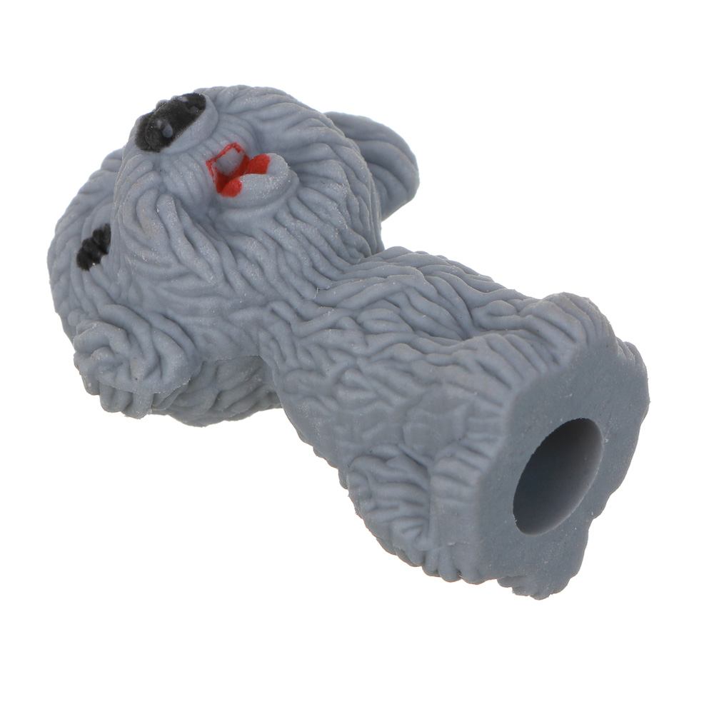 Ластик-топпер в форме собаки, 3,4х2,3х1,9см, 4 цвета, ТПР, арт.№ 607-058