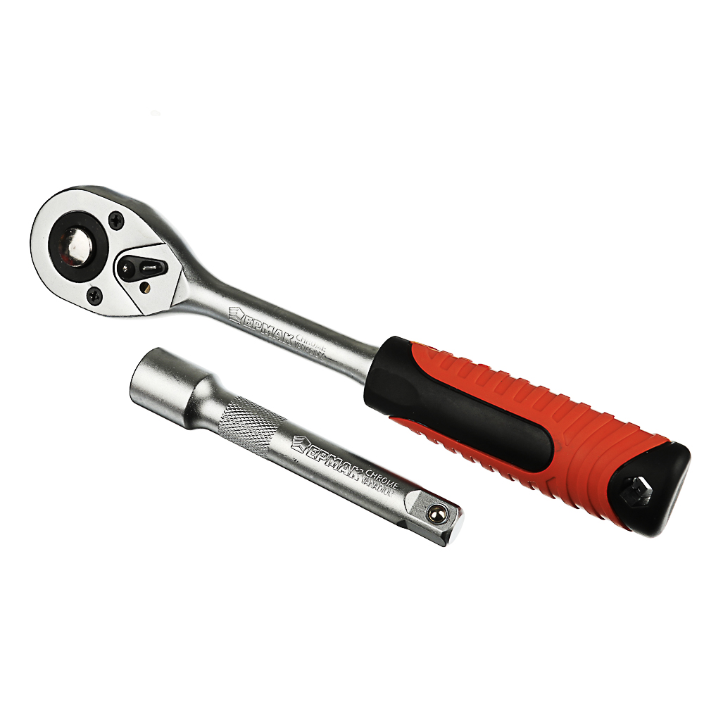 ЕРМАК Набор профессионального инструмента, 12 предм., 1/2" (головки, удлинитель и трещотка), арт.№ 736-161