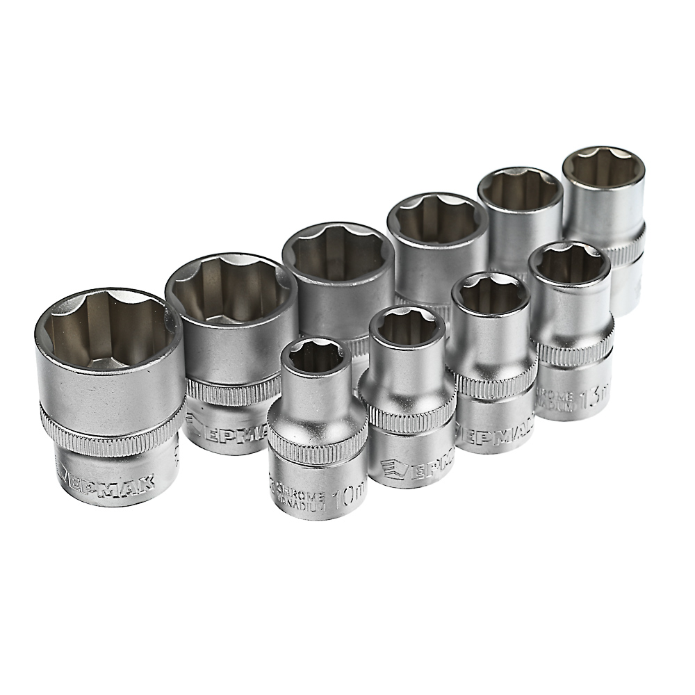 ЕРМАК Набор профессионального инструмента, 12 предм., 1/2" (головки, удлинитель и трещотка), арт.№ 736-161