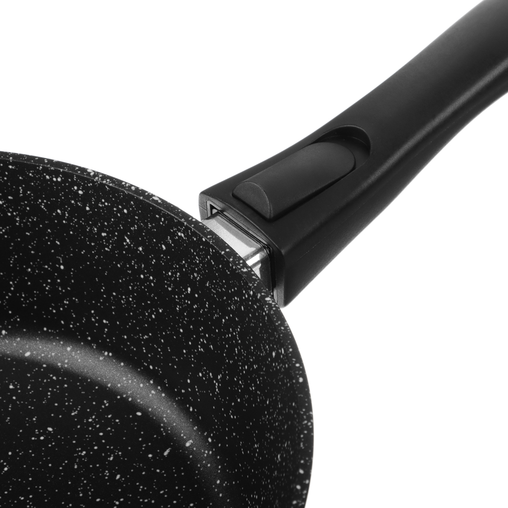 СЛАВЯНА Калина Сковорода литая глубокая d26см, антипригар.покрытие "мрамор", съемная ручка, индукция, арт.№ 846-781