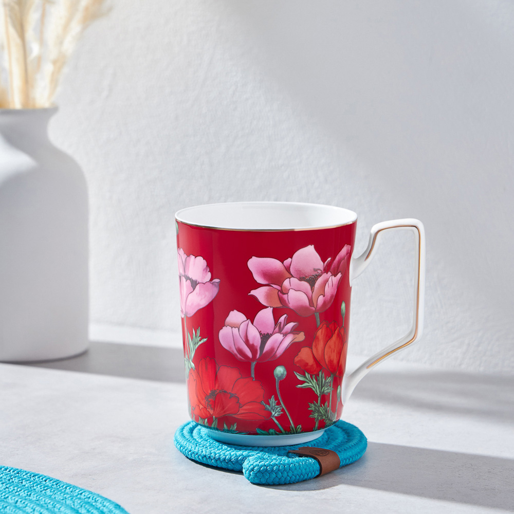 BY COLLECTION Карибы коралл Кружка 450мл, костяной фарфор, арт.№ 802-019