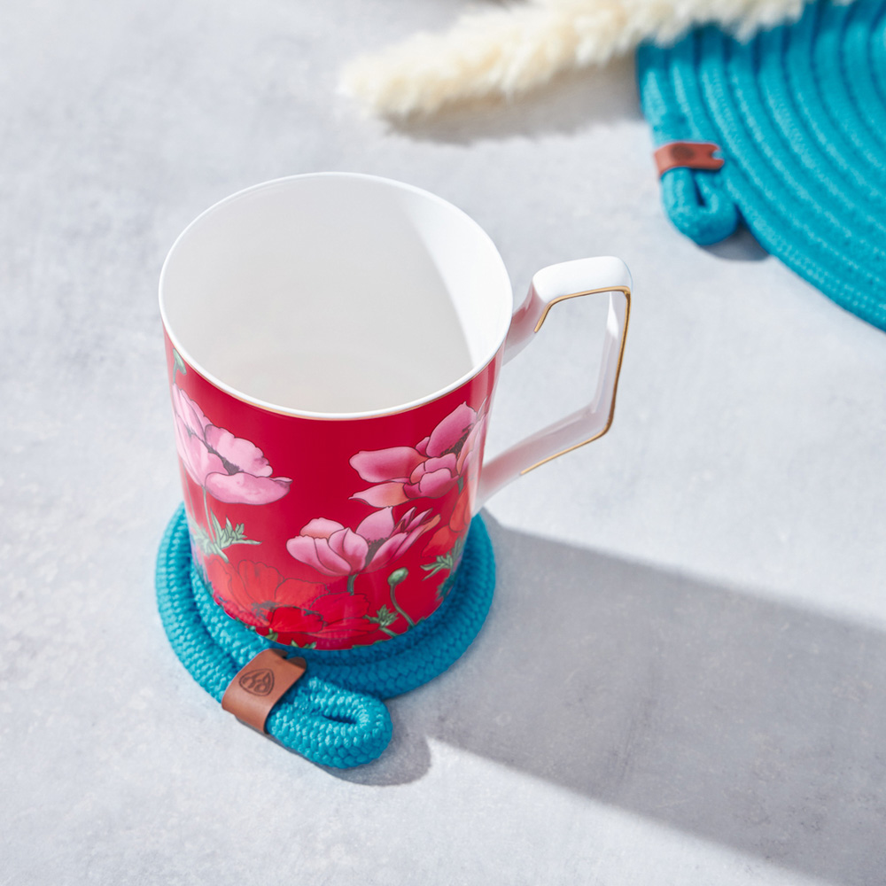 BY COLLECTION Карибы коралл Кружка 450мл, костяной фарфор, арт.№ 802-019