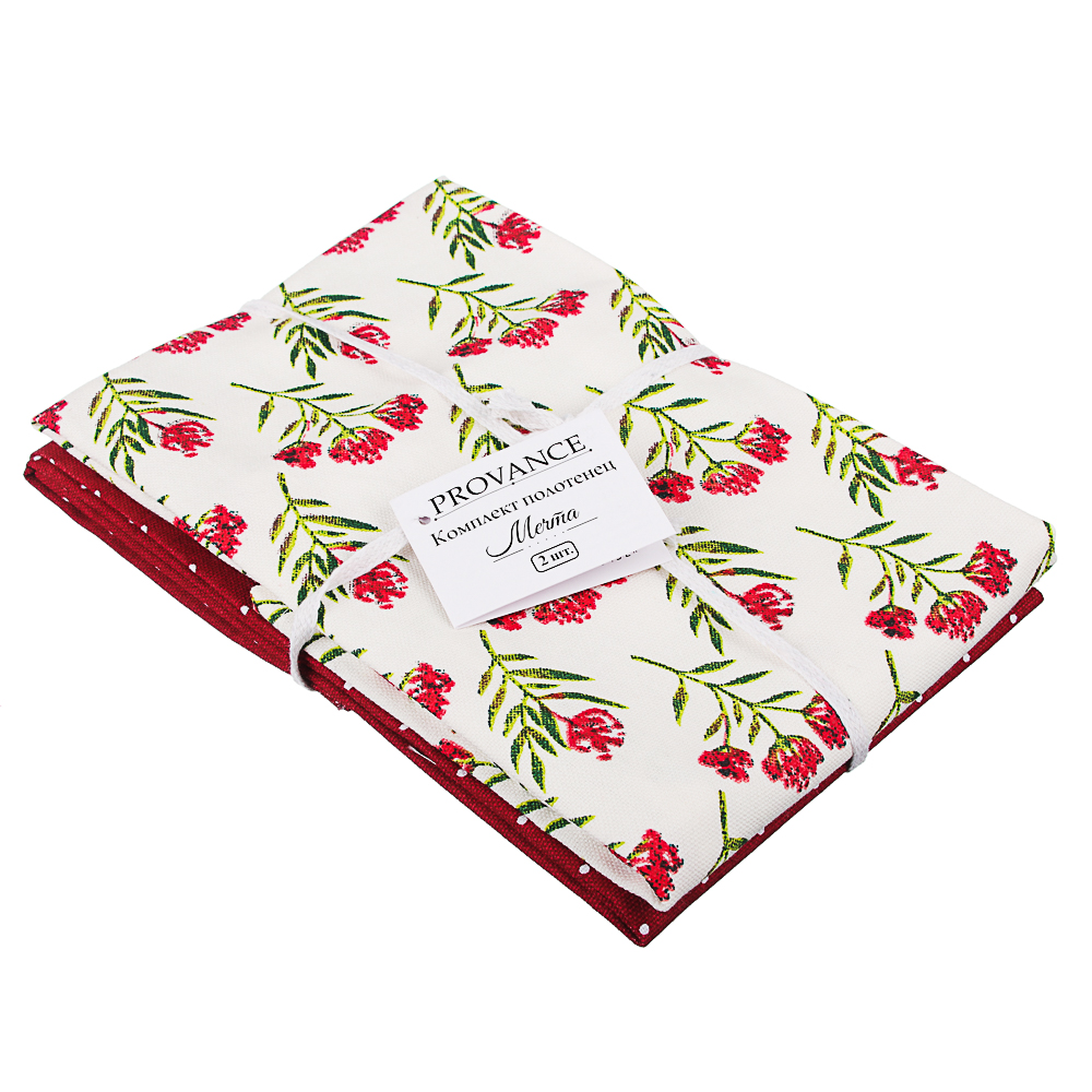 PROVANCE Комплект полотенец кухонных 2шт, 100% хлопок, 40х60см, "Мечта", 2 дизайна, арт.№ 488-009