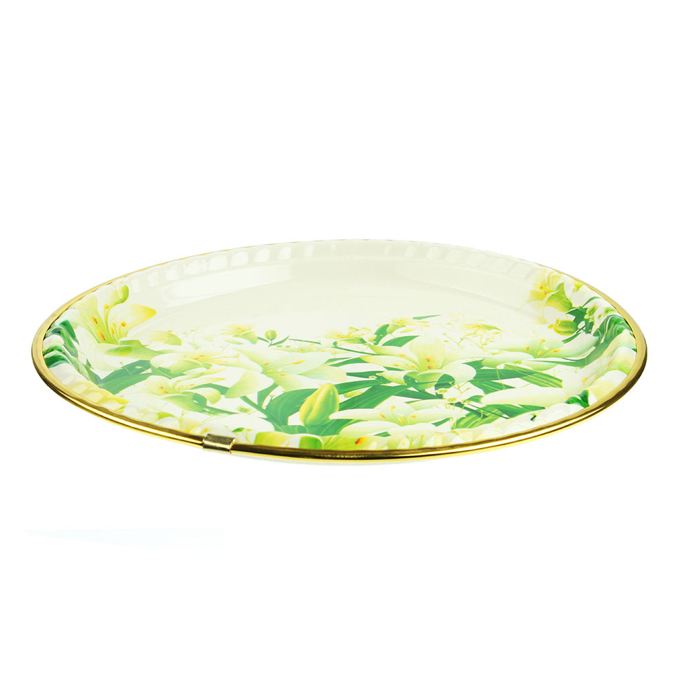 Поднос круглый, Фантазия-2, 27,5х2см, 4 дизайна, полипропилен, арт.№ 862-332