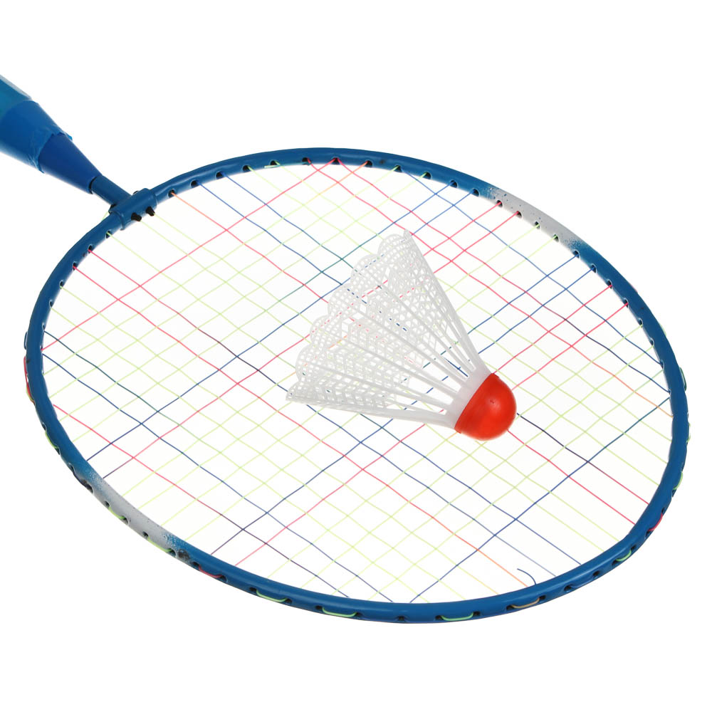 Набор для бадминтона для детей, тм BY SPORT, 2 ракетки, 2 волана, 1 мяч, пластик, 2 цвета, арт.№ 136-023