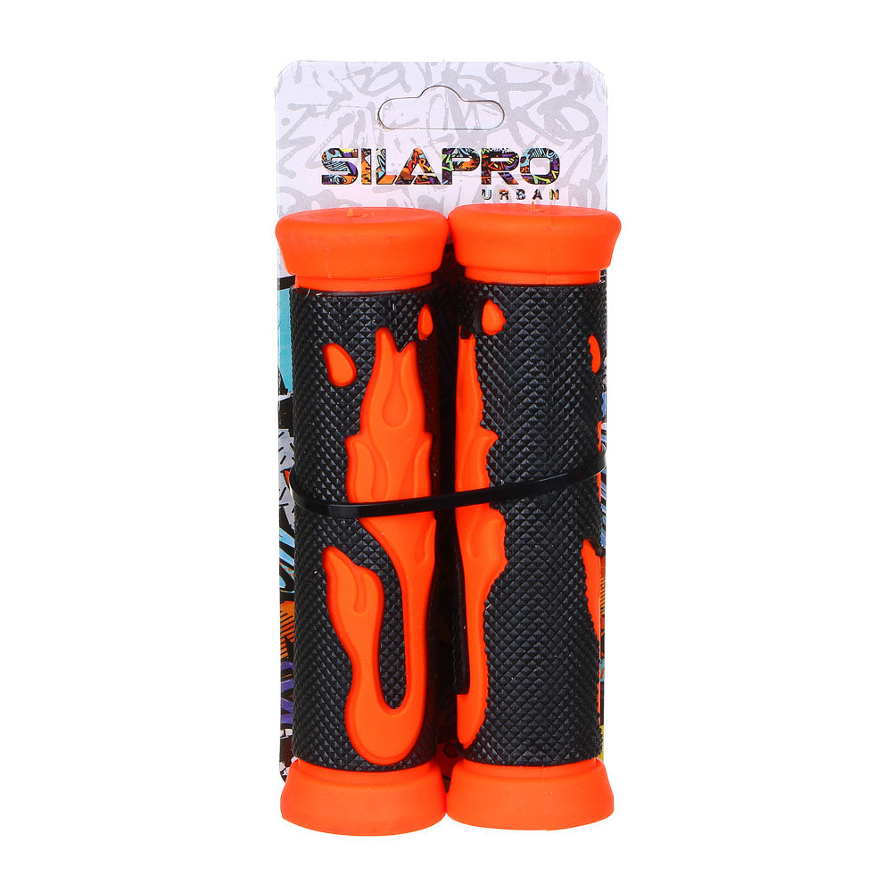 SILAPRO Грипсы велосипедные 2шт., 13см, комбинированная резина, 2 цвета, арт.№ 195-098