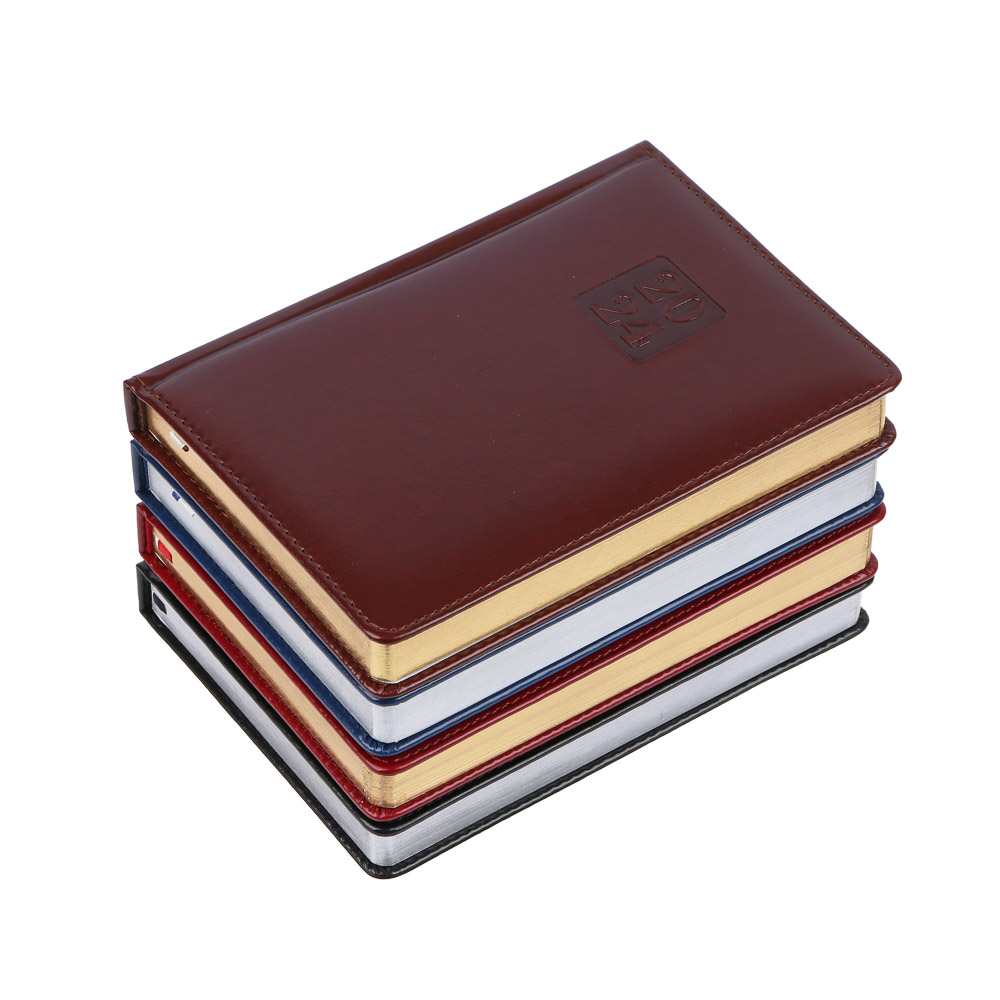 Ежедневник на 2024 "ПРЕСТИЖ" B6 (12x17см), 352 стр., тв.обл.с поролоном, иск.кожа, цв.срез, 4 цвета, арт.№ 572-143