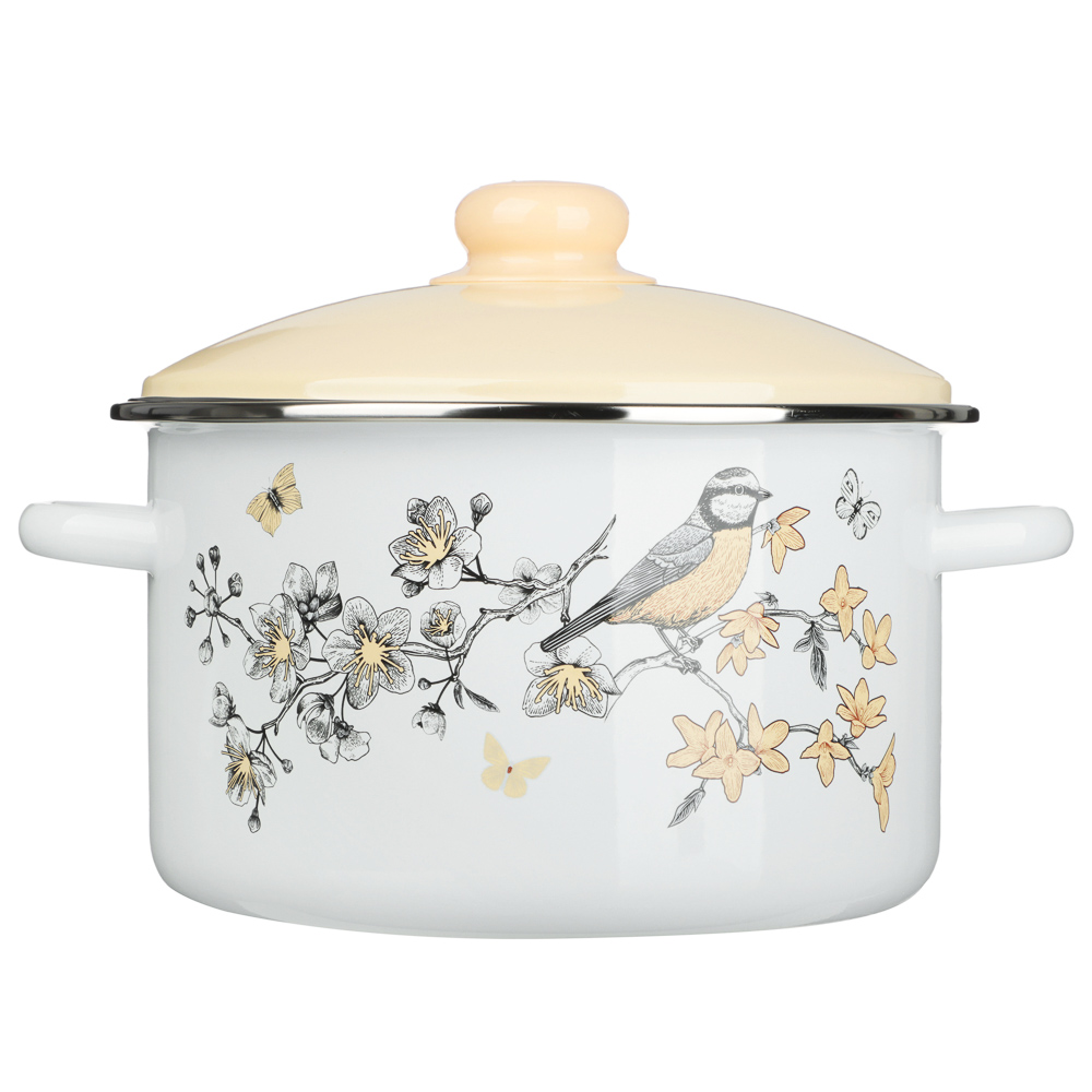 Люмен Кастрюля эмалированная 4л, индукция, арт.№ 894-578