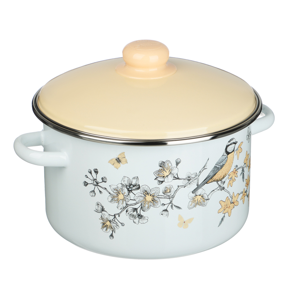 Люмен Кастрюля эмалированная 4л, индукция, арт.№ 894-578