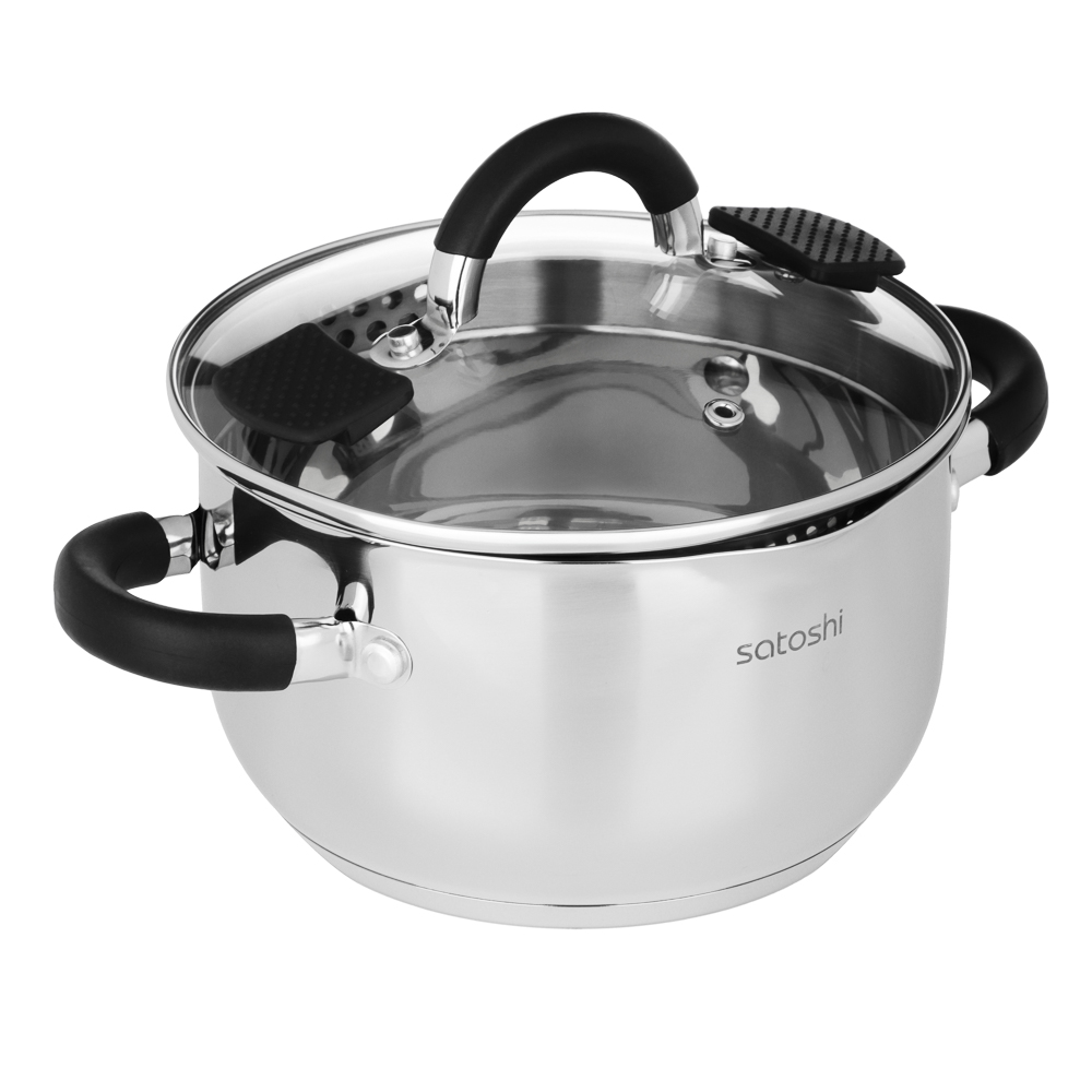 SATOSHI Арбон Кастрюля 18х10,5см, 2,5л, со стекл. крышкой, индукция, арт.№ 822-286