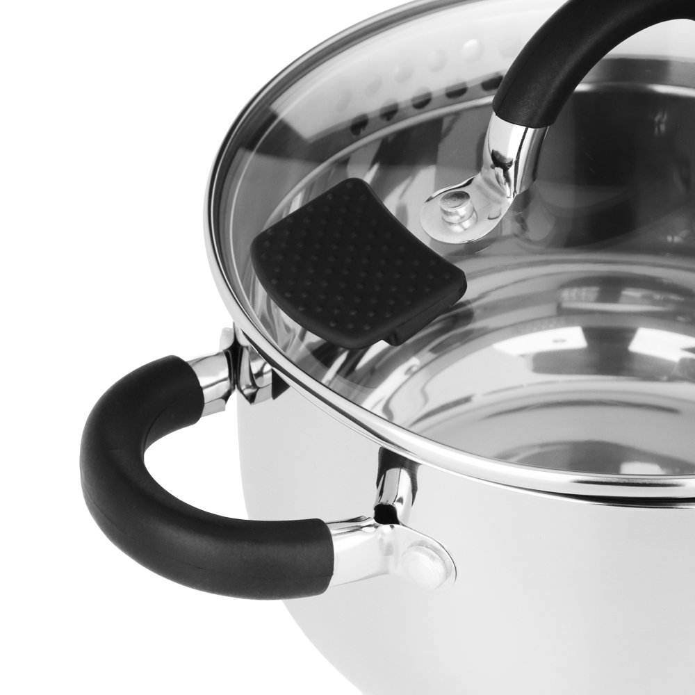 SATOSHI Арбон Кастрюля 18х10,5см, 2,5л, со стекл. крышкой, индукция, арт.№ 822-286