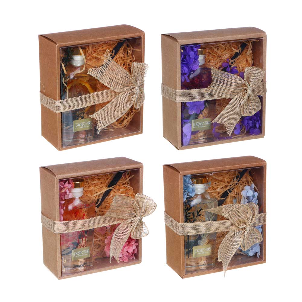 LADECOR Аромадиффузор, с палочками и декором, 160мл, 4 аромата, арт 4, арт.№ 425-185