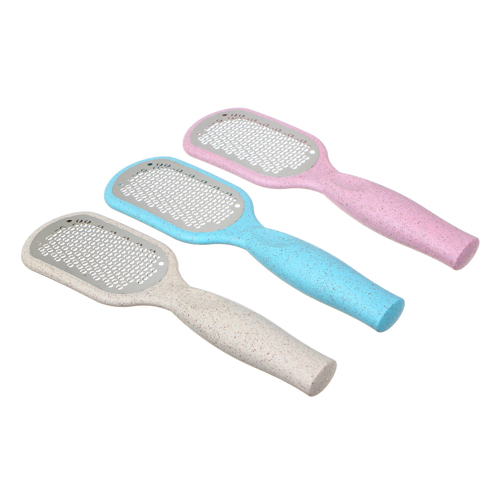 ЮНИLOOK Терка для ног, пластик, сталь, 20,5х5,5см, 3 цвета, арт.№ 305-391