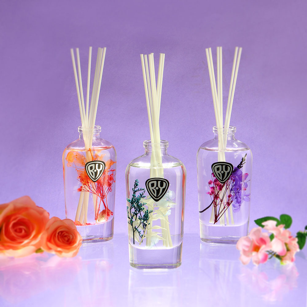 BY Аромадиффузор, с палочками и декором, 160 мл, 4 аромата,  арт 4/1, арт.№ 412-108