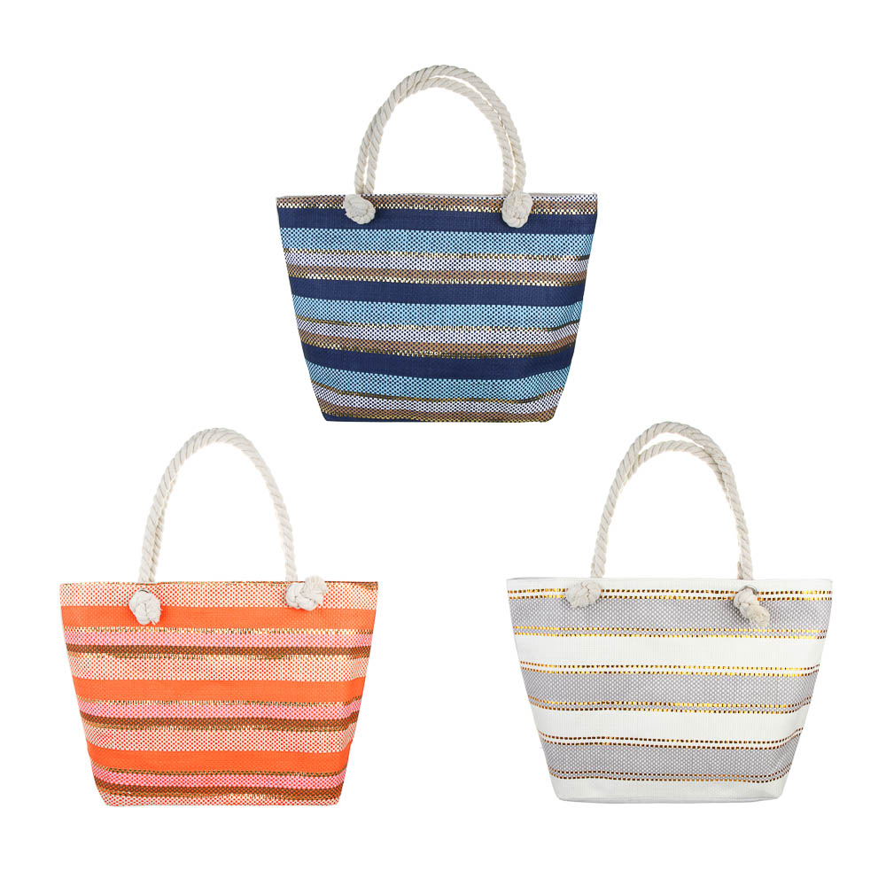 ЮL Корсика Сумка пляжная с ручками-канатами, полиэстер, 49Х33Х14см, 3 цвета, СЗВЛ25-01, арт.№ 337-206