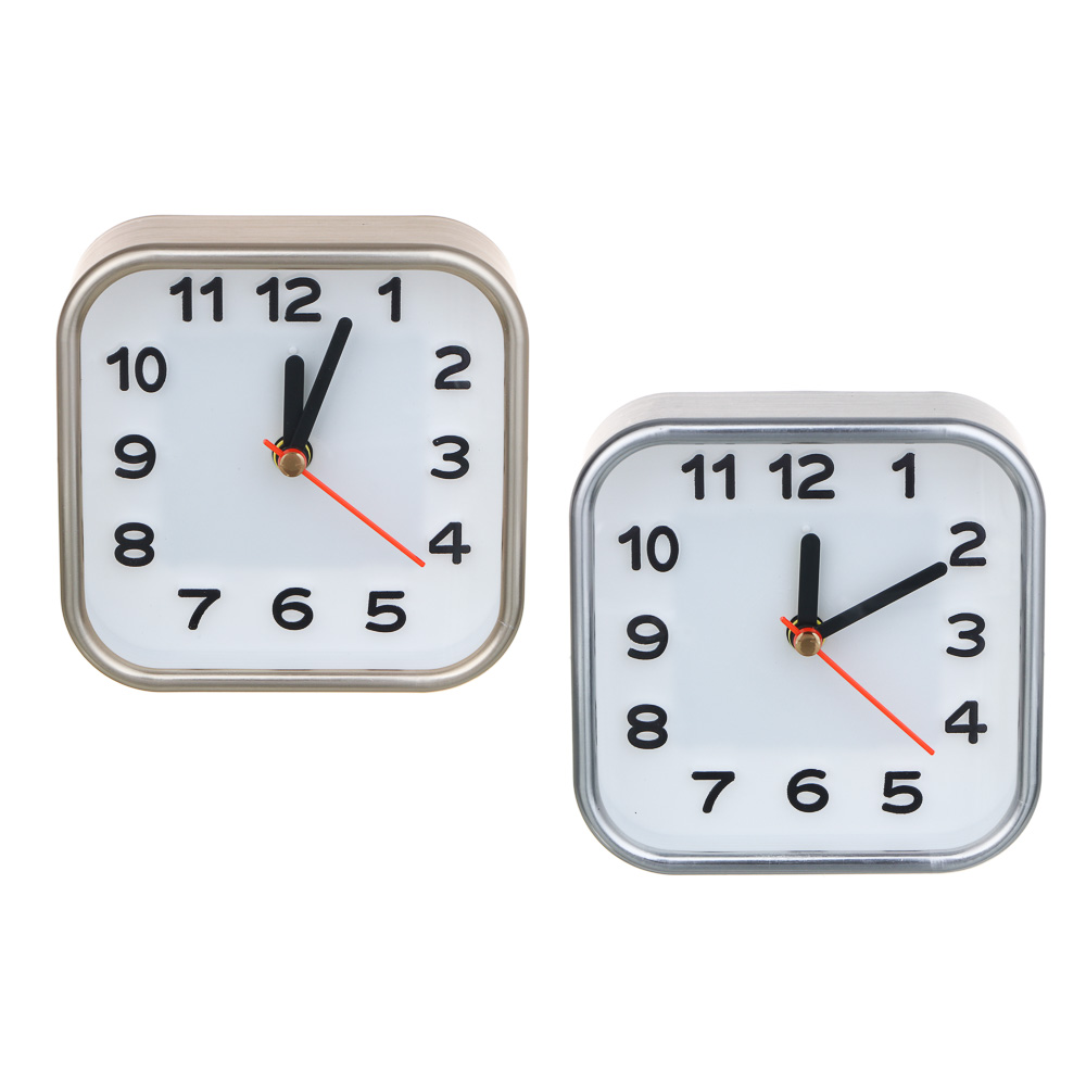 LADECOR CHRONO Будильник, 9,5x4,5x9,5 см, пластик, 1хАА, 2 дизайна, арт.№ 529-323