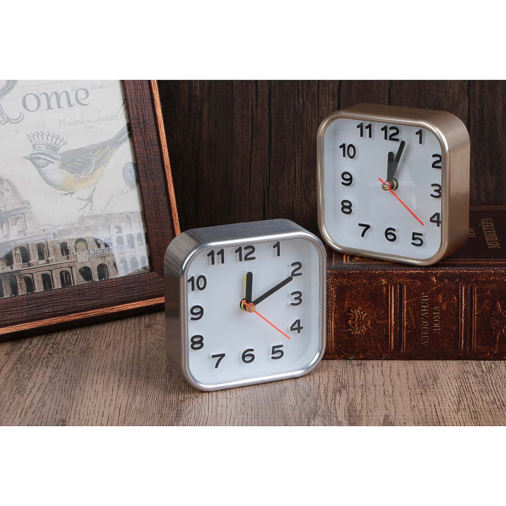 LADECOR CHRONO Будильник, 9,5x4,5x9,5 см, пластик, 1хАА, 2 дизайна, арт.№ 529-323