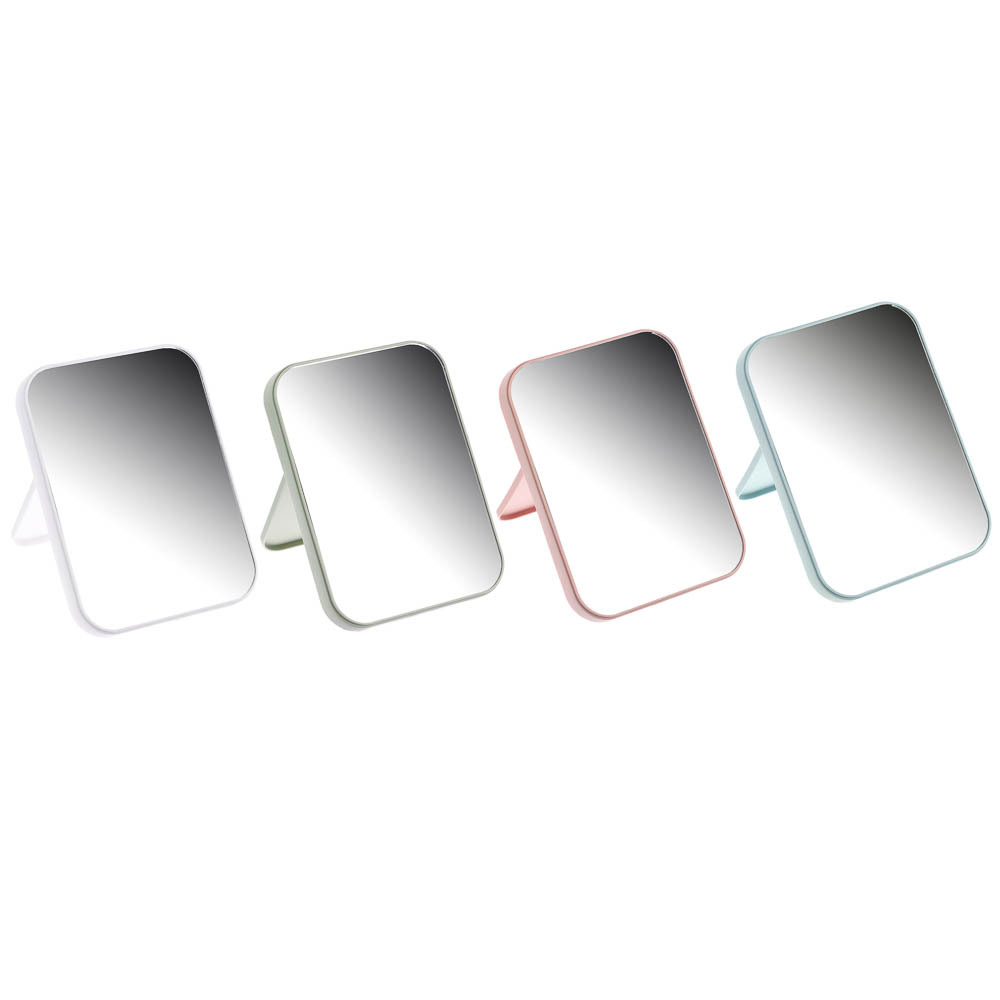 Зеркало настольное тм ЮНИLOOK пластик, стекло, 13х18см, 4 цвета, ЗН19-1, арт.№ 347-087