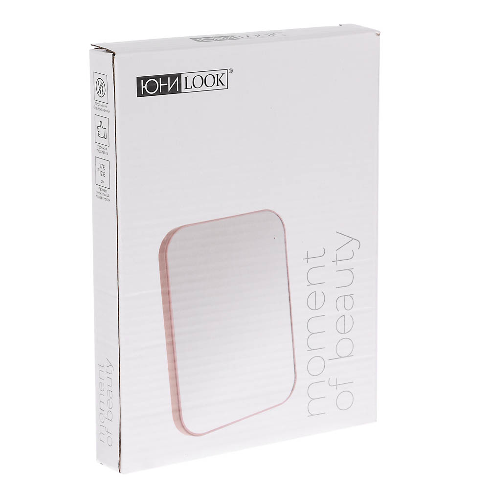 Зеркало настольное тм ЮНИLOOK пластик, стекло, 13х18см, 4 цвета, ЗН19-1, арт.№ 347-087