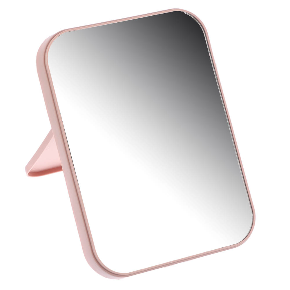 Зеркало настольное тм ЮНИLOOK пластик, стекло, 13х18см, 4 цвета, ЗН19-1, арт.№ 347-087