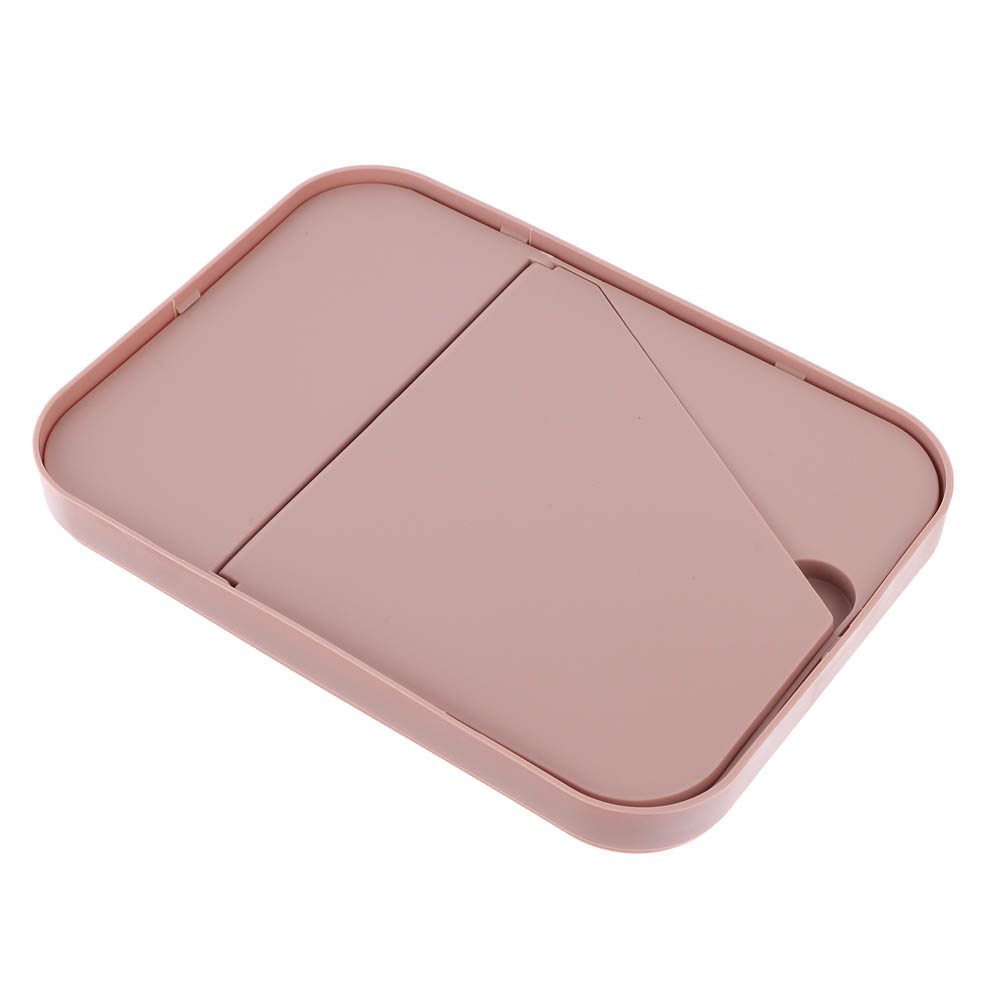 Зеркало настольное тм ЮНИLOOK пластик, стекло, 13х18см, 4 цвета, ЗН19-1, арт.№ 347-087