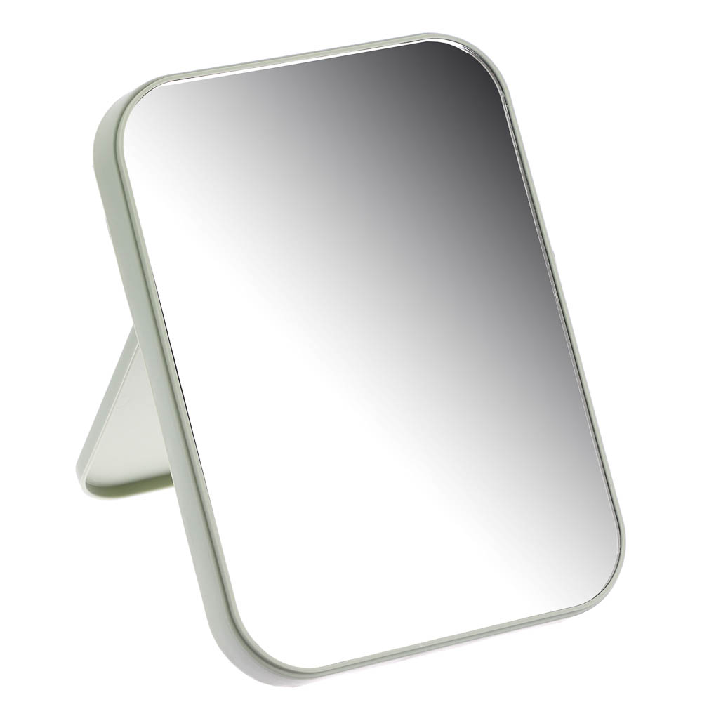 Зеркало настольное тм ЮНИLOOK пластик, стекло, 13х18см, 4 цвета, ЗН19-1, арт.№ 347-087