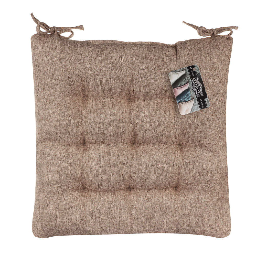 PROVANCE Подушка на стул "Текстура", полиэстер, 38x38см, бежевый, арт.№ 482-624