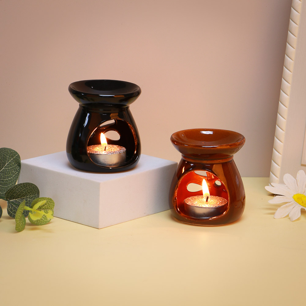 Аромалампа керамическая, 6,5x6,5x7 см, 2 цвета, арт.№ 471-015