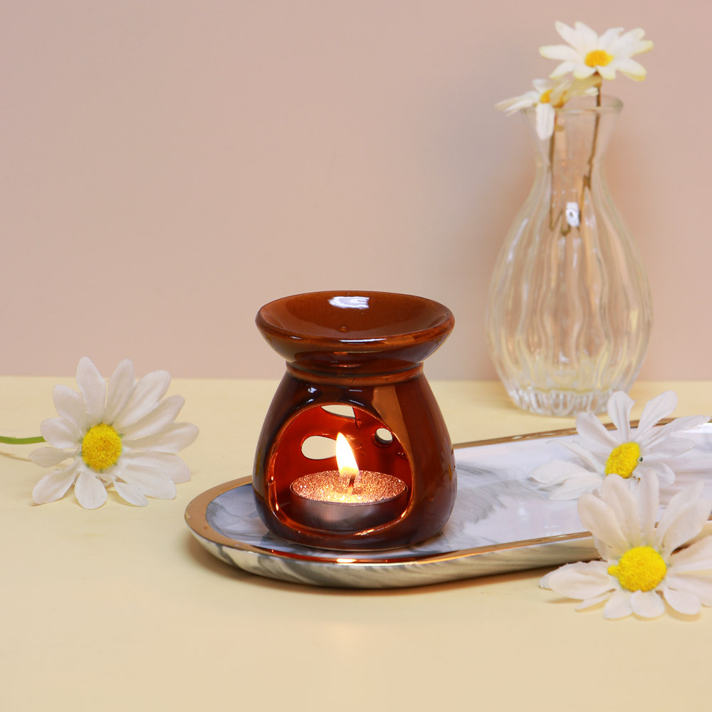 Аромалампа керамическая, 6,5x6,5x7 см, 2 цвета, арт.№ 471-015