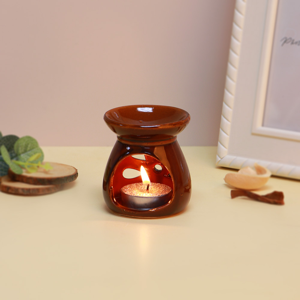 Аромалампа керамическая, 6,5x6,5x7 см, 2 цвета, арт.№ 471-015