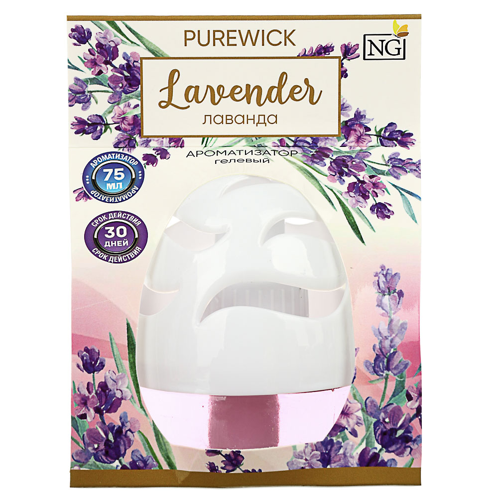 NEW GALAXY Ароматизатор гелевый Purewick 75 мл, 4 аромата (летний бриз, лаванда, цитрус, океан), арт.№ 778-117