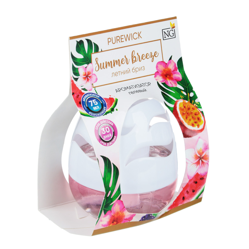 NEW GALAXY Ароматизатор гелевый Purewick 75 мл, 4 аромата (летний бриз, лаванда, цитрус, океан), арт.№ 778-117