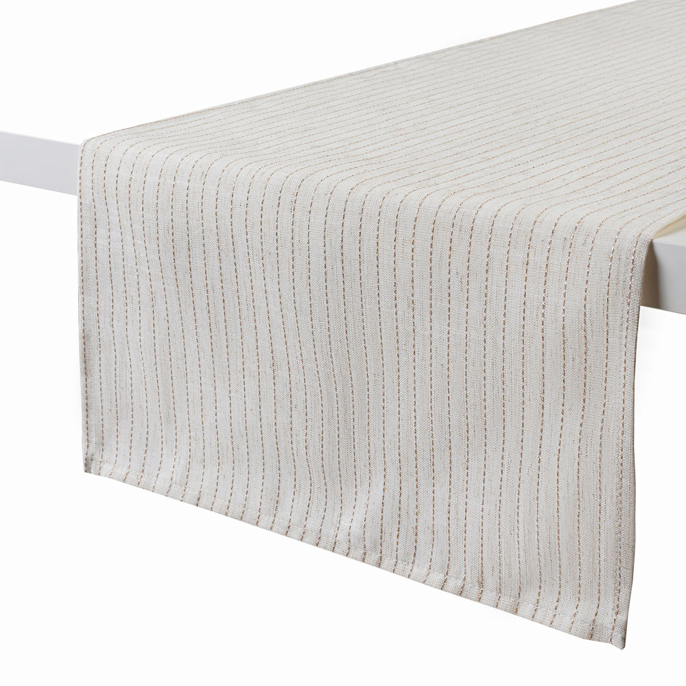 BY COLLECTION White Line Дорожка декоративная, 40х140см, 85% полиэстер, 15% лен, арт.№ 488-110