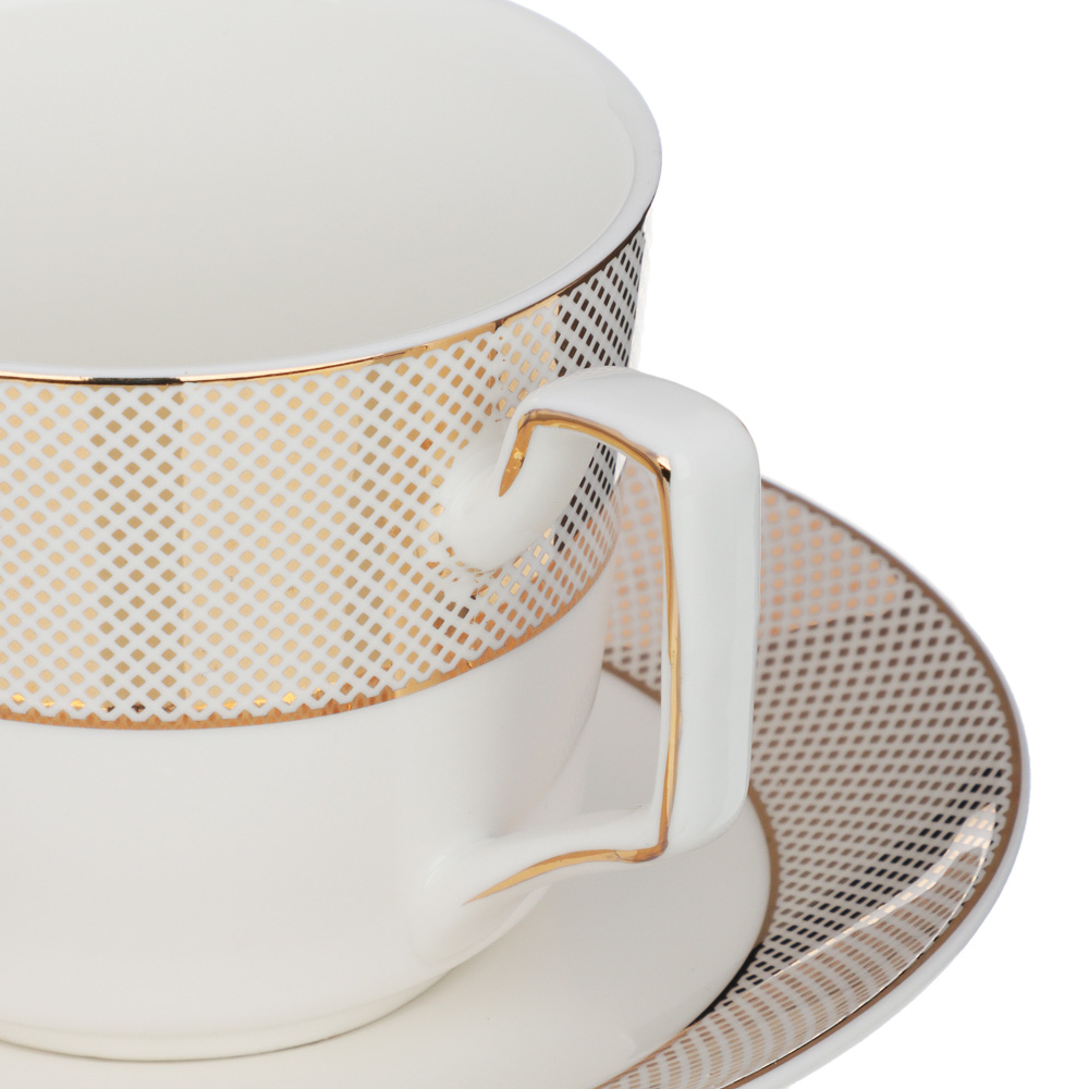 MILLIMI Голд Набор чайный 2 пр., 260мл, 15см, костяной фарфор, арт.№ 802-126