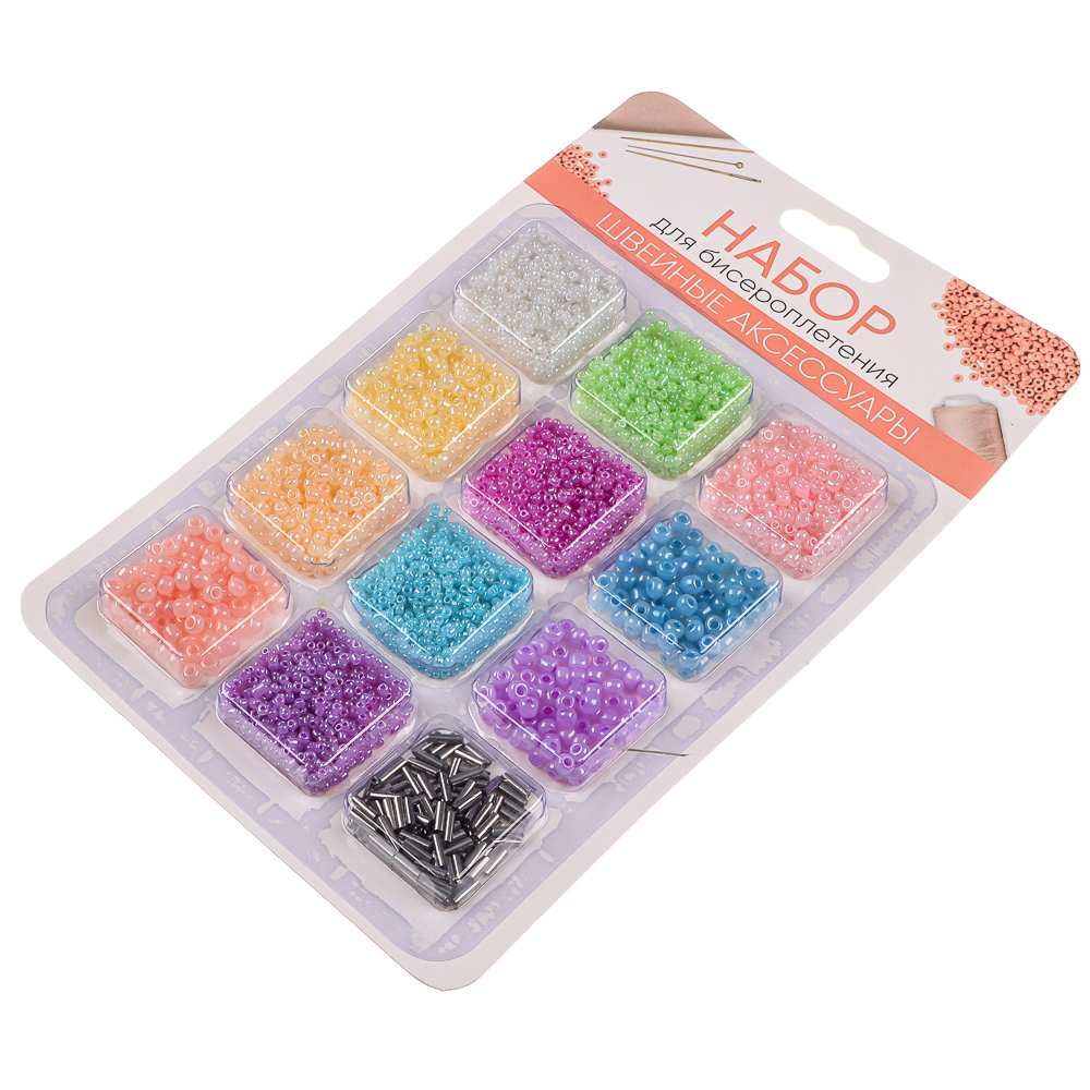 Набор для бисероплетения, 12 отделений, пластик, G-59, арт.№ 308-075