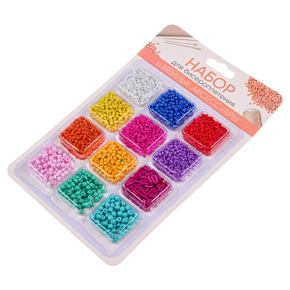 Набор для бисероплетения, 12 отделений, пластик, G-59, арт.№ 308-075