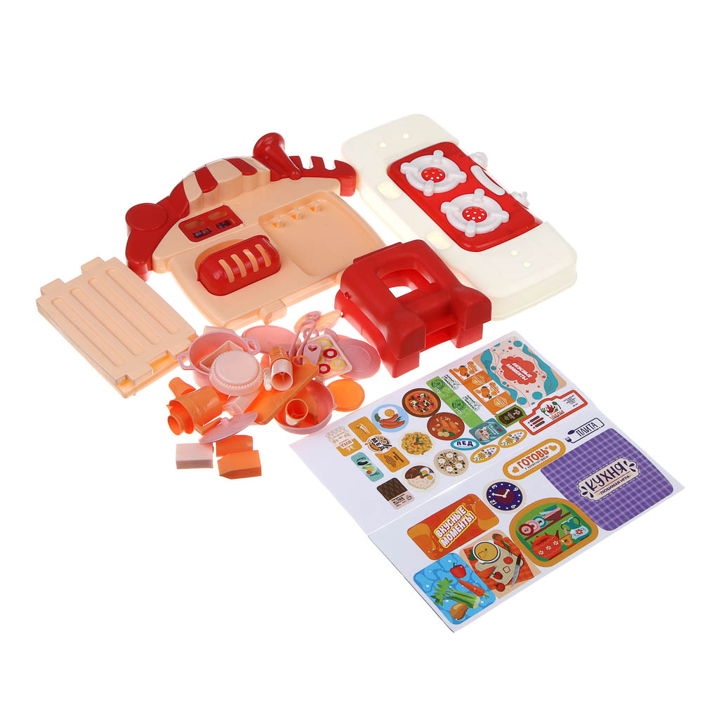 ИГРОЛЕНД Игровой набор Кухня сборная в виде домика, PP, картон, 33х6х26 см, 2 цвета, арт.№ 294-218