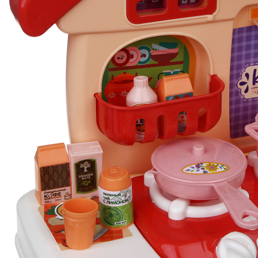 ИГРОЛЕНД Игровой набор Кухня сборная в виде домика, PP, картон, 33х6х26 см, 2 цвета, арт.№ 294-218