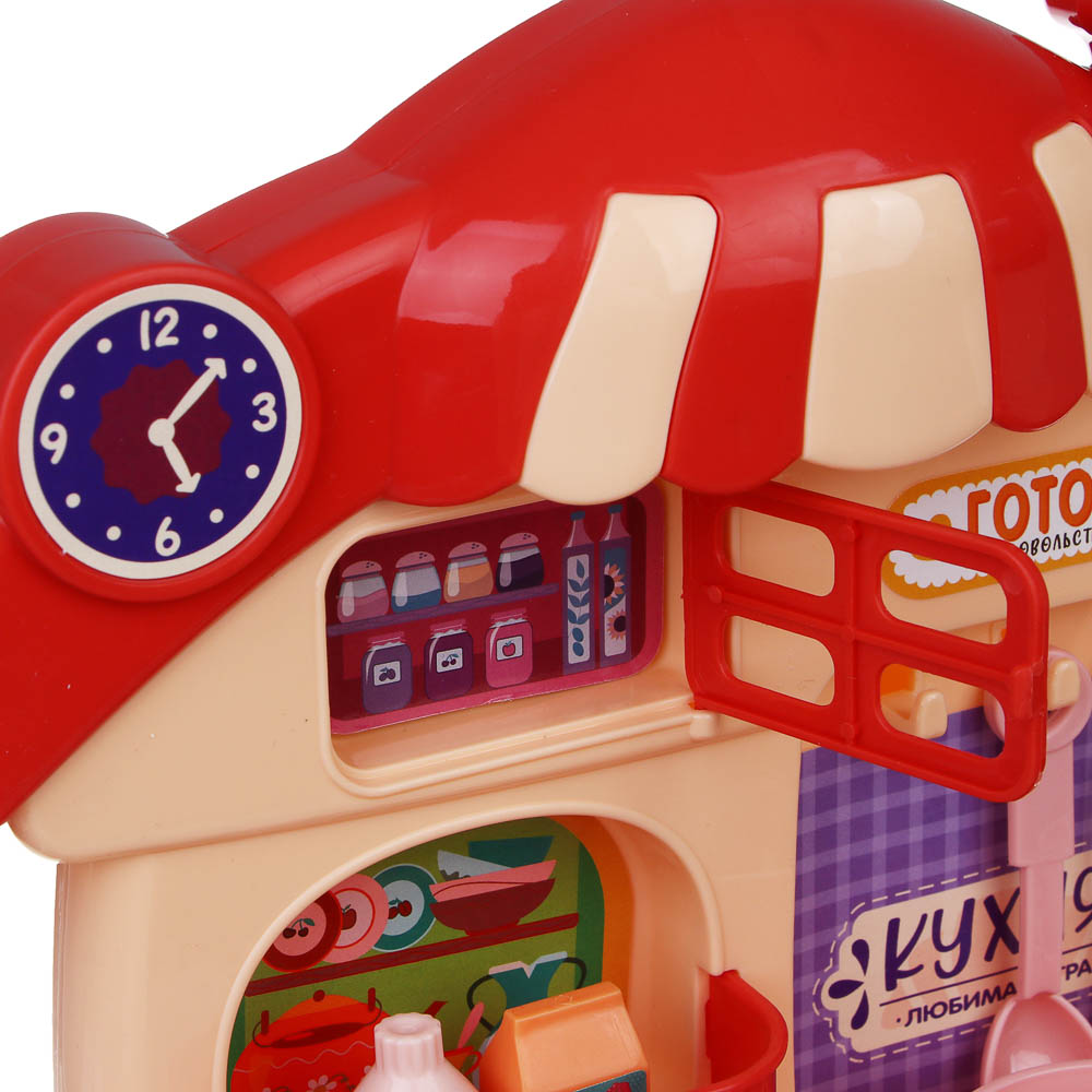 ИГРОЛЕНД Игровой набор Кухня сборная в виде домика, PP, картон, 33х6х26 см, 2 цвета, арт.№ 294-218