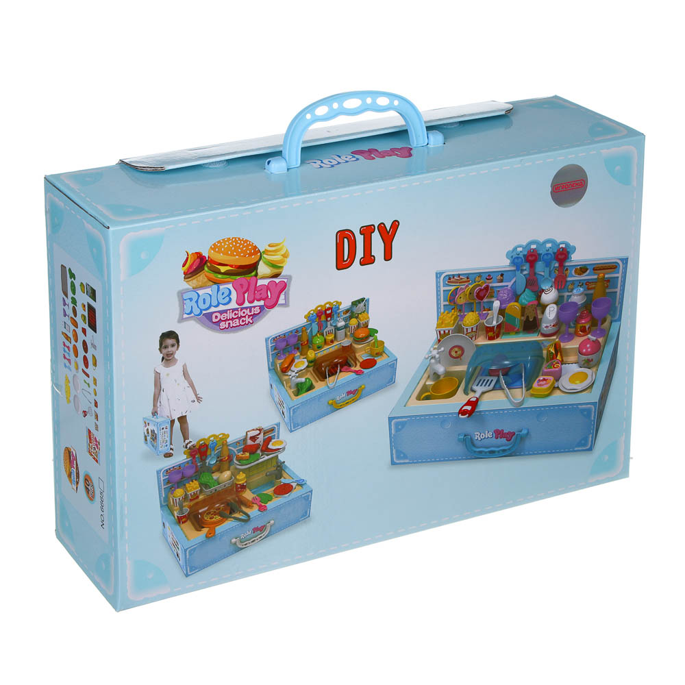 ИГРОЛЕНД Игровой набор Кухня в чемодане, PP, ABS, 39х26х10,5 см, арт.№ 294-219